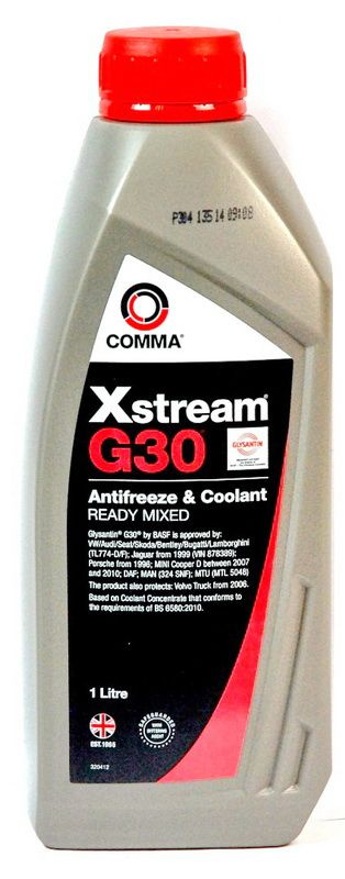 Антрифриз красный COMMA "Xstream G30 Antifreeze Coolant Ready Mixed", 1л. #1