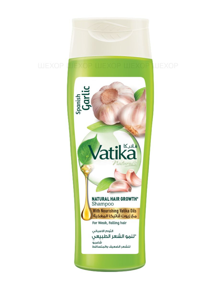 Dabur Vatika Шампунь с чесноком для ломких и выпадающих волос / Garlic / Дабур Ватика 400 мл  #1