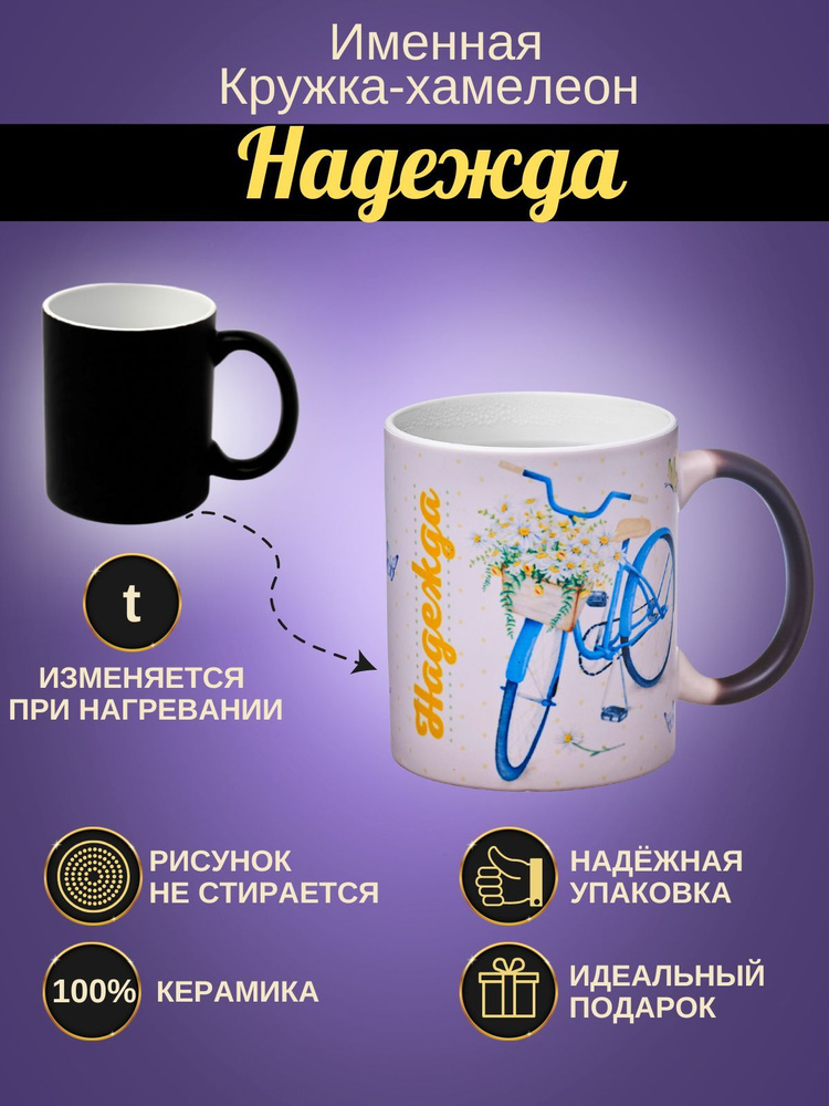 Кружка ИменноТвоё "Именная кружка с сублимацией рисунка", 300 мл, 1 шт ...