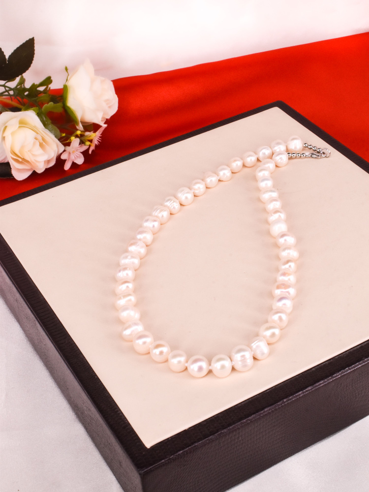 Ожерелье из жемчуга / Бусы из натуральных камней / Колье жемчужноебижутерия женская - купить с доставкой по выгодным ценам винтернет-магазине OZON (781808780)