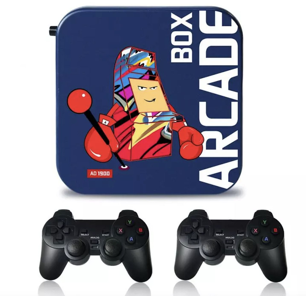 NEW консоль ARCADE 33000 игр, поддержка 50+ эмуляторов, 4K HD video+AV,  box, синий - купить с доставкой по выгодным ценам в интернет-магазине OZON  (1528149203)