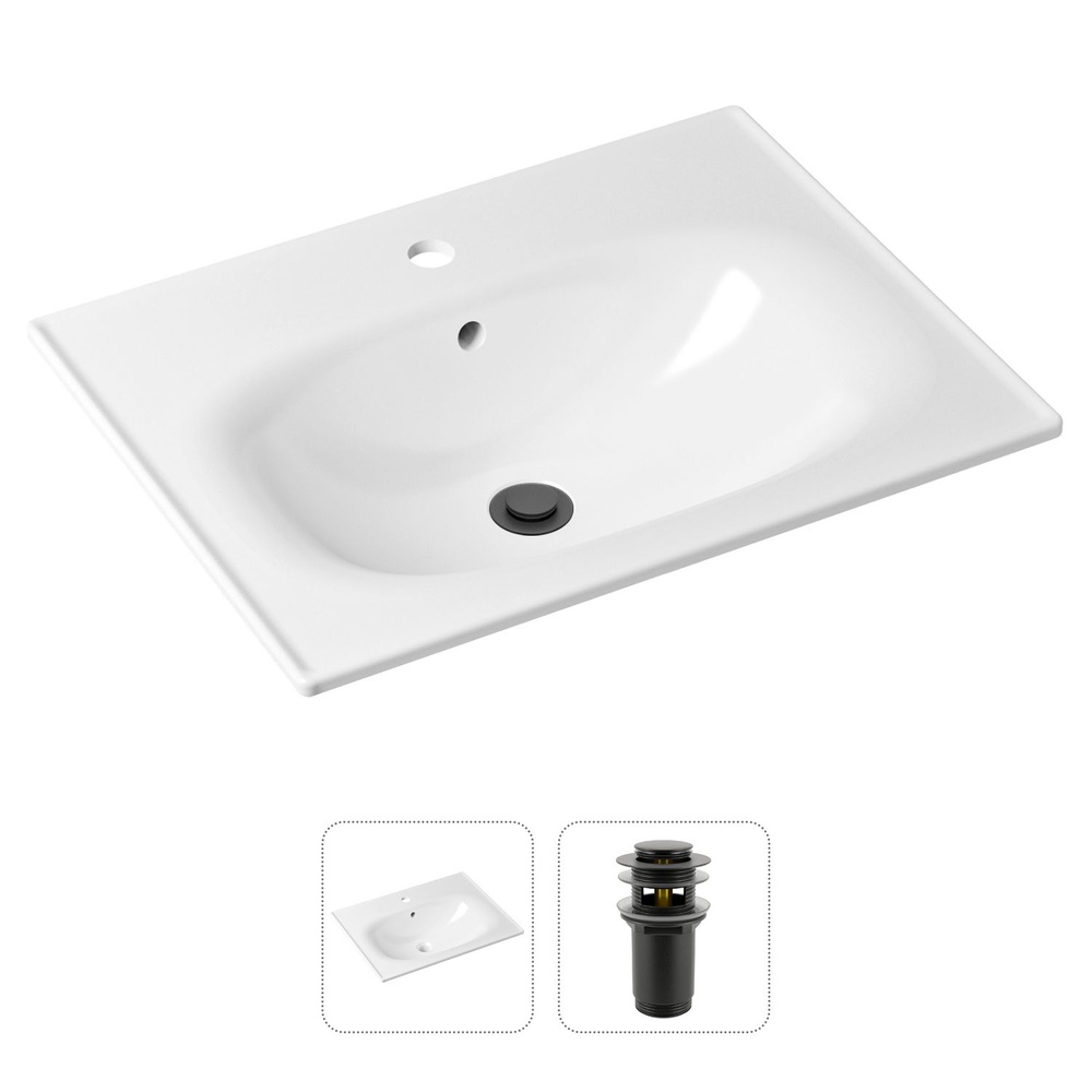 Врезная раковина для ванной Lavinia Boho Bathroom Sink 21520870 в комплекте 2 в 1: умывальник белый из #1