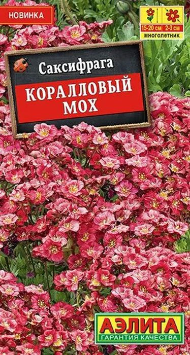 Семена Саксифрага Коралловый Мох (Камнеломка) (0,01г) - Аэлита. Почвопокровник-ковер для альпинария, #1
