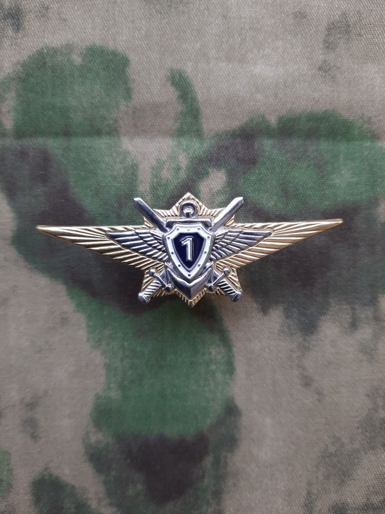 Знак классности МО РФ, 1 класс (уставной, новый образец, для офицеров ...
