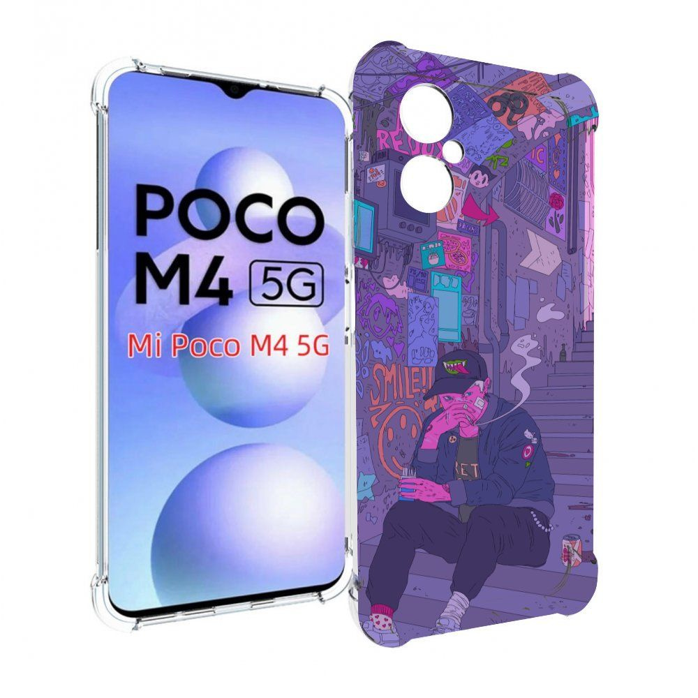 Чехол-бампер MyPads для Xiaomi Poco M4 5G с рисунком парень в подъезде  мультик, противоударный, силиконовый, с выступами и усиленными углами для  защиты камеры - купить с доставкой по выгодным ценам в интернет-магазине