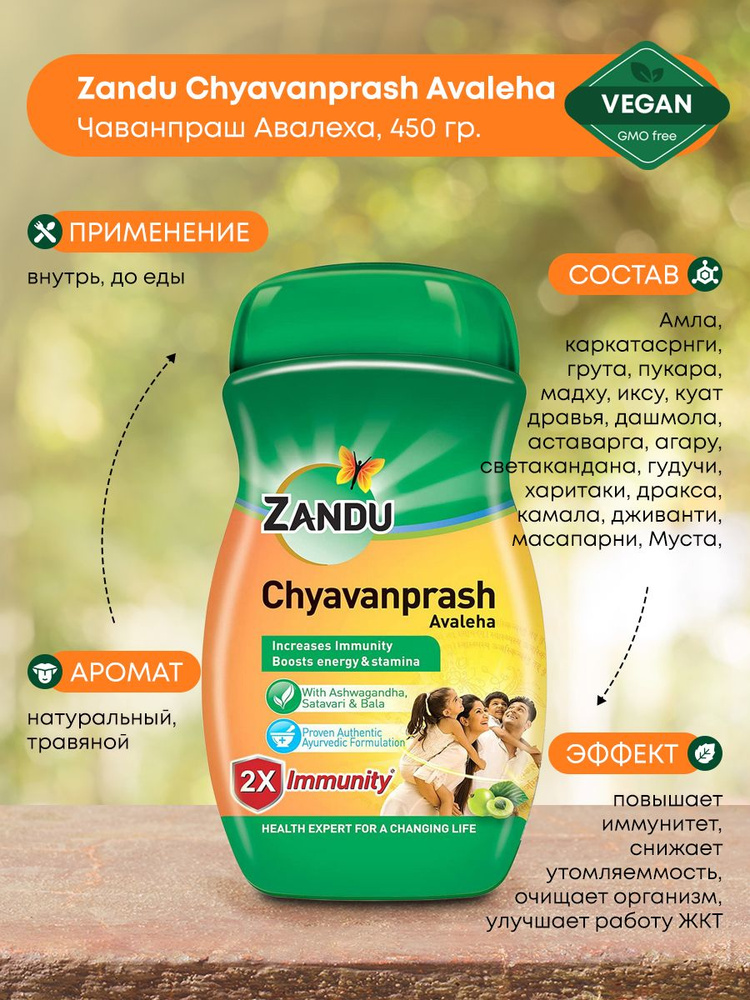 Чаванпраш Авалеха для укрепления иммунитета и очищения организма, ZANDU, 450г  #1