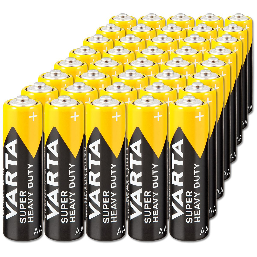 Varta Батарейка AA, Солевой тип, 1,5 В, 40 шт - купить с доставкой по ...