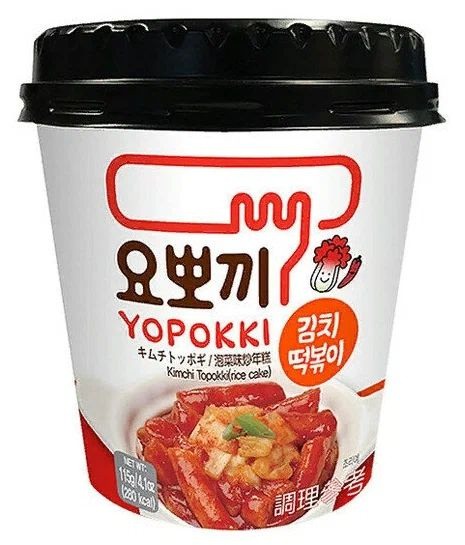 Рисовые палочки "Kimchi Topokki", Топокки с кимчи YOPOKKI, Республика Корея, 115 г  #1