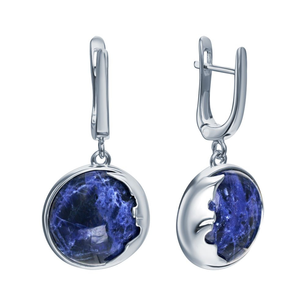 ELEMENT 47 Серьги из серебра 925 пробы с содалитами - купить с ...