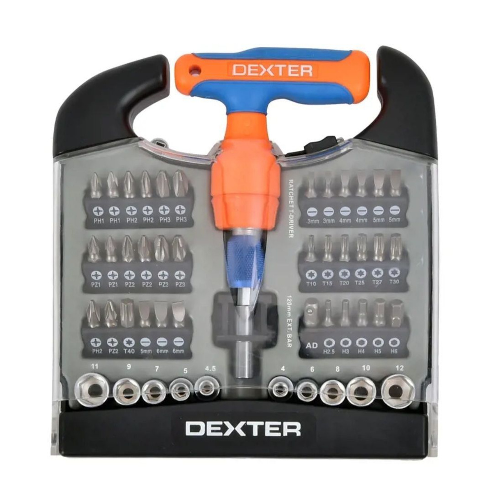 Отвёртка с набором насадок Dexter 48 предметов - купить в интернет ...