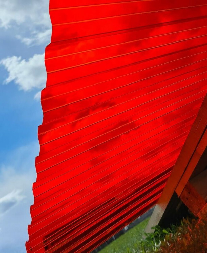 Кровельный монолитный профилированный поликарбонат 0.8 мм трапеция ...