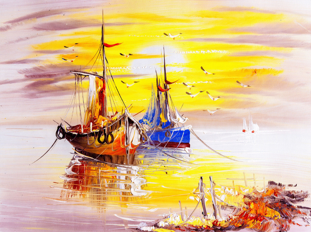 Print-911 Картина "Корабли" 30x40 см #1