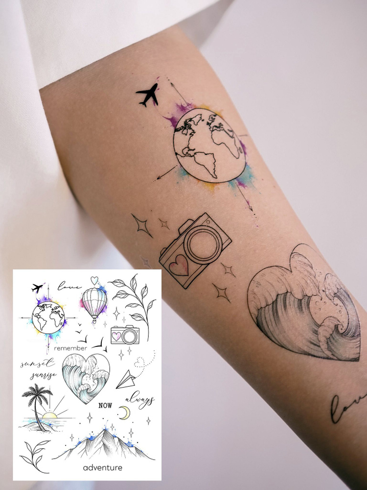 Татуировки переводные временные татушки для взрослых #1