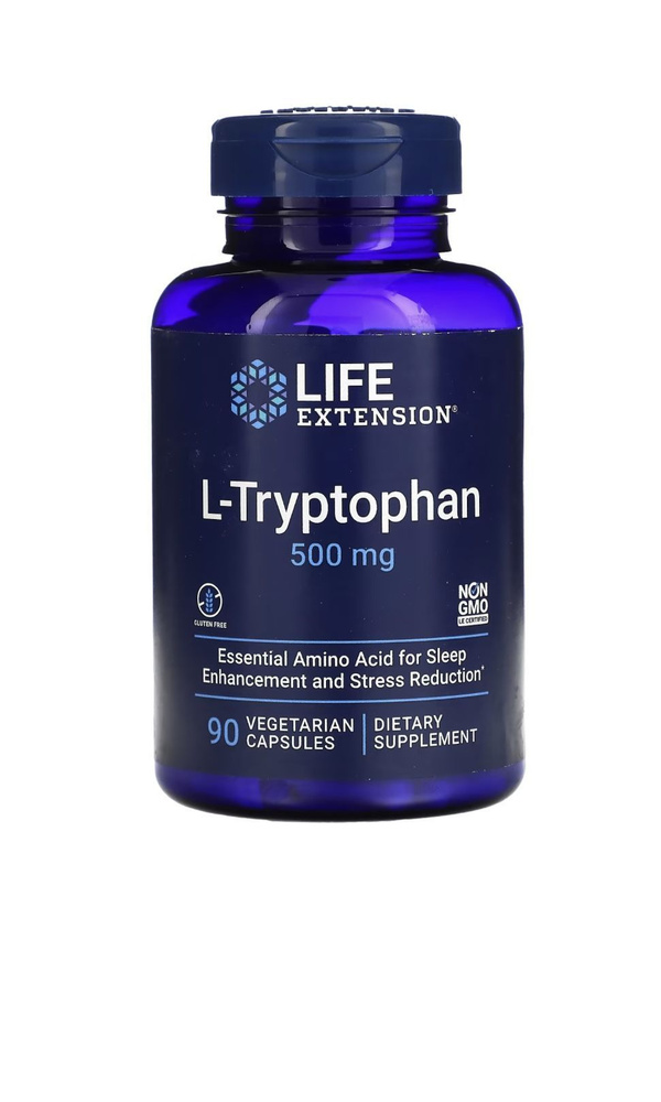 Аминокислота L-Триптофан LIFE EXTENSION L-Tryptophan 500 mg 90 капсул ...