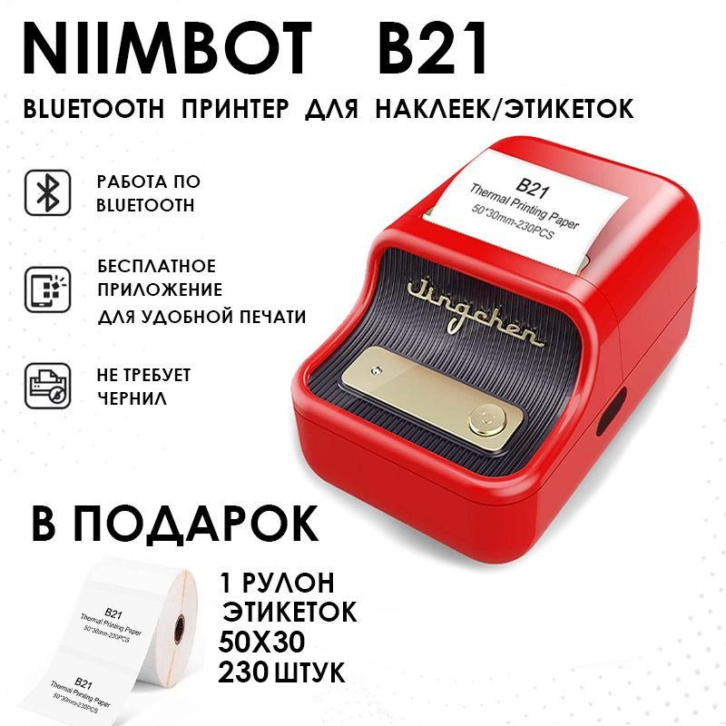 Принтер для чеков NIIMBOT B21_NIIMBOT-B21-RED купить по низкой цене ...