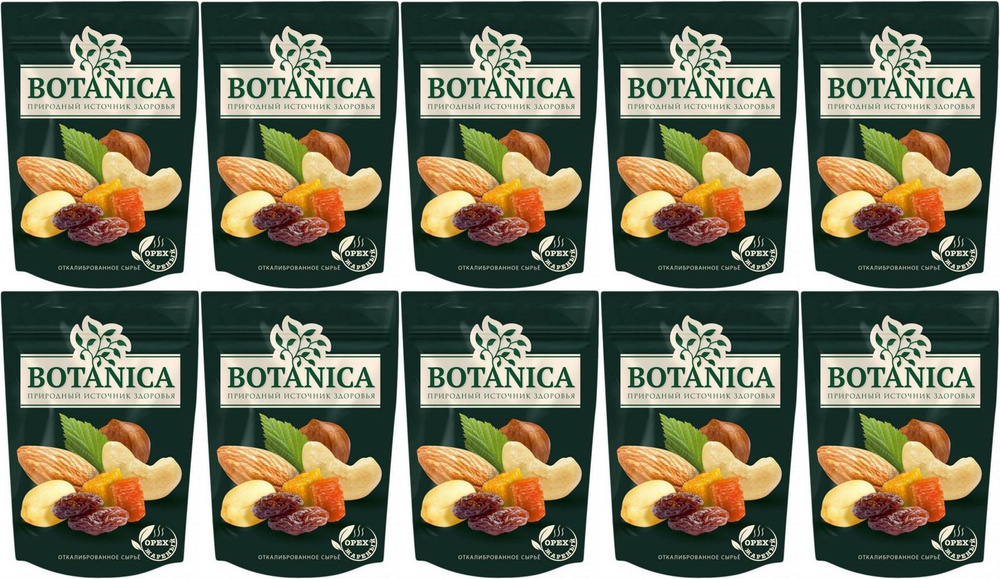 Фруктово-ореховая смесь Botanica с цукатами сладкая, комплект: 10 упаковок по 140 г  #1