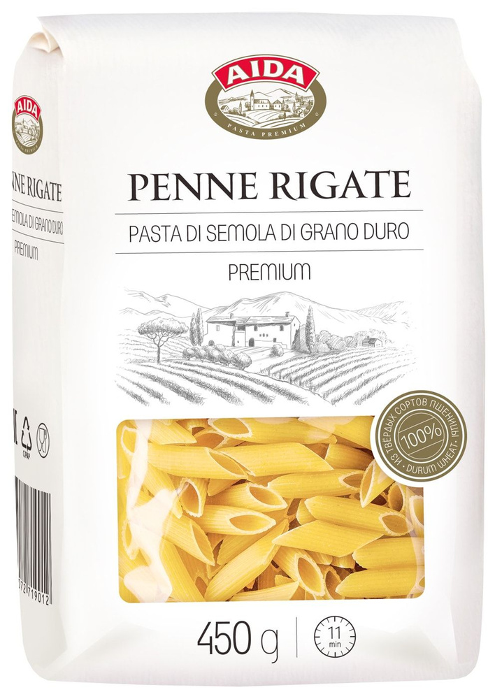 Макароны Aida Penne rigate 450г - купить с доставкой по выгодным ценам ...
