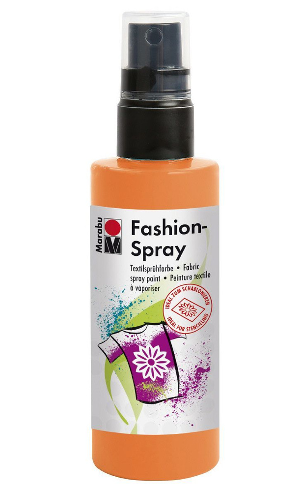 Краска спрей по ткани Fashion Spray, 100 мл., цвет - мандарин #1