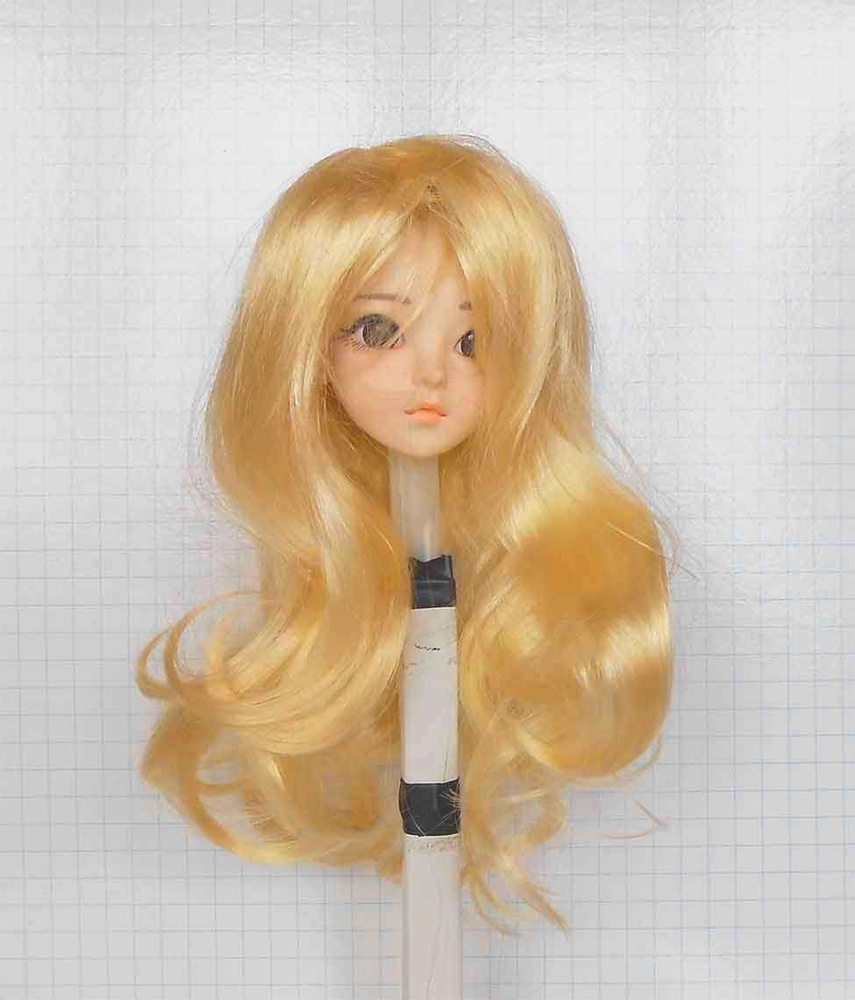 Парик для куклы, игрушки. На окружность головы 23-25см ЛЮКС -  BL012BLOND/DOLLTOYS - купить с доставкой по выгодным ценам в  интернет-магазине OZON (987931813)