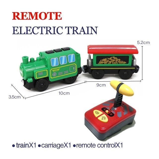 Деревянная железная дорога: Электропоезд радиоуправляемый на пульте управления для детской железной дороги #1