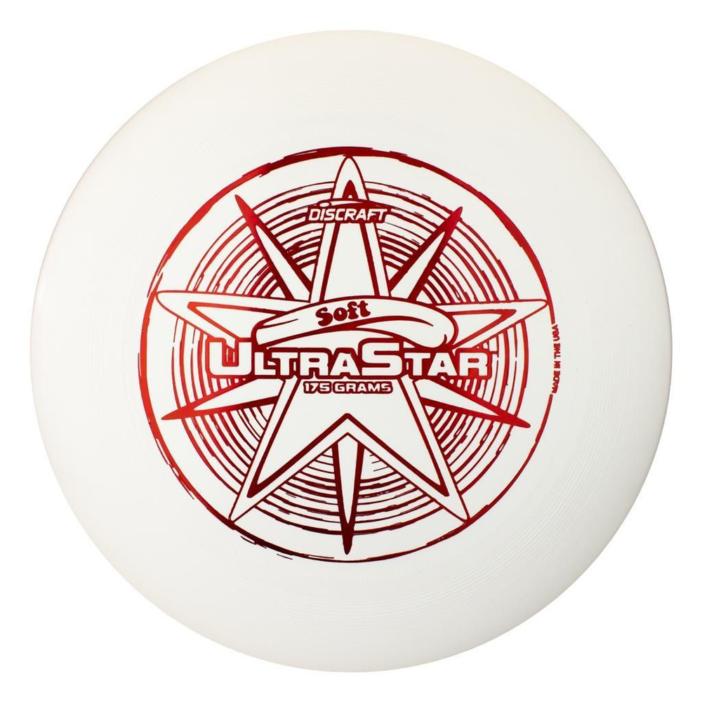 Диск Фрисби Discraft Ultra-Star Soft мягкий белый, профессиональный летающий диск для игры в алтимат #1