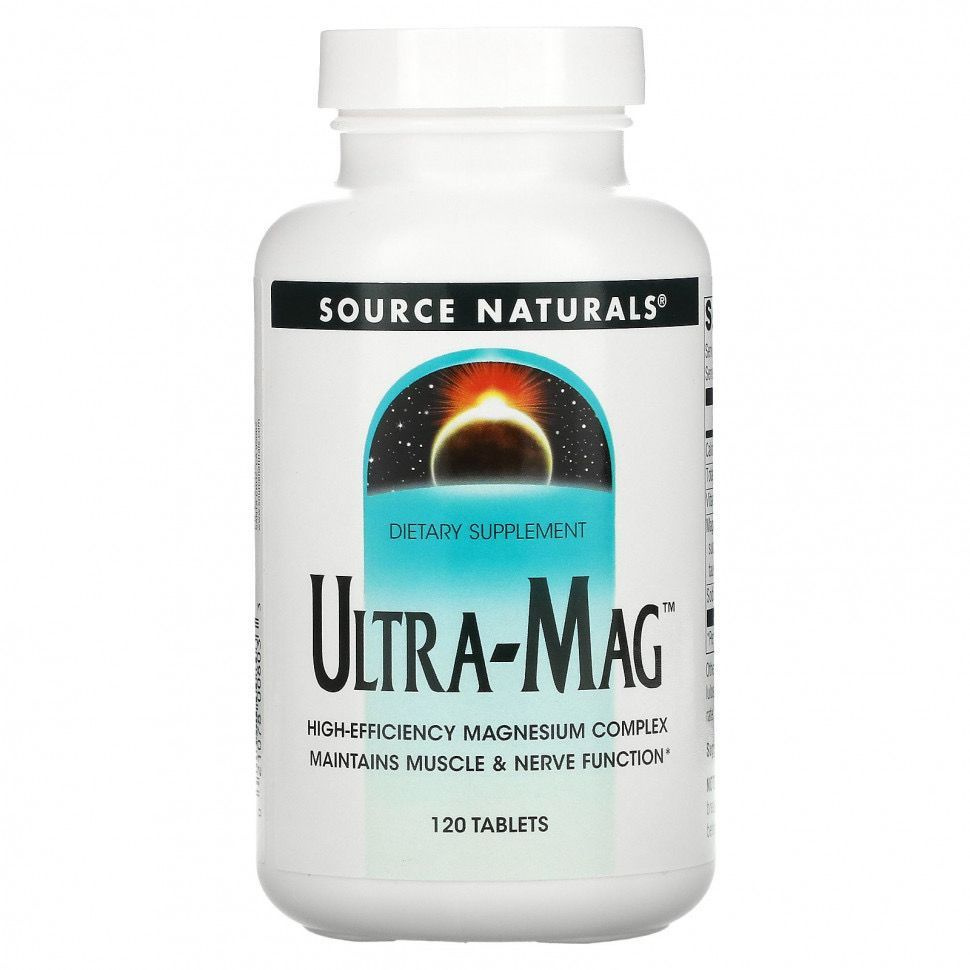 Ультрамаг Магний, Source Naturals, Ultra-Mag, 120 таблеток - купить с ...