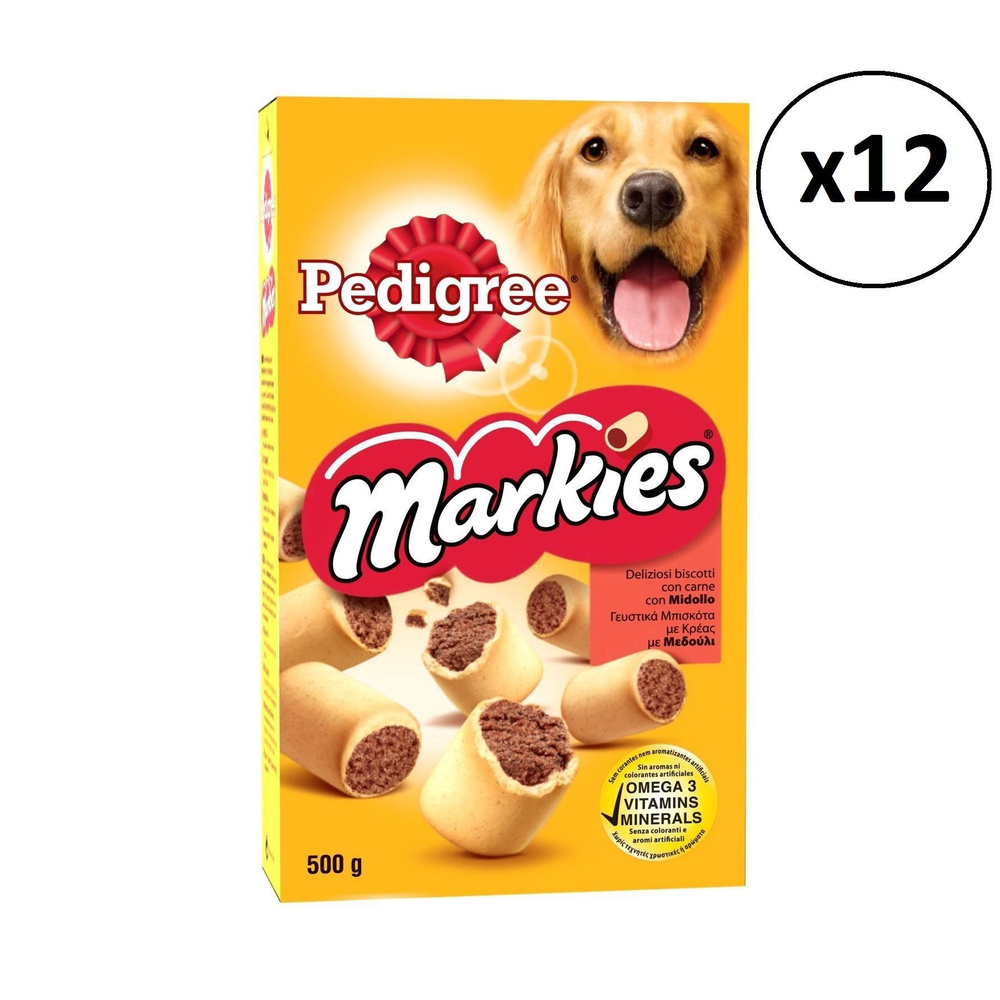 Лакомство Pedigree Markies для взрослых собак 500 г. (12 упаковок) #1