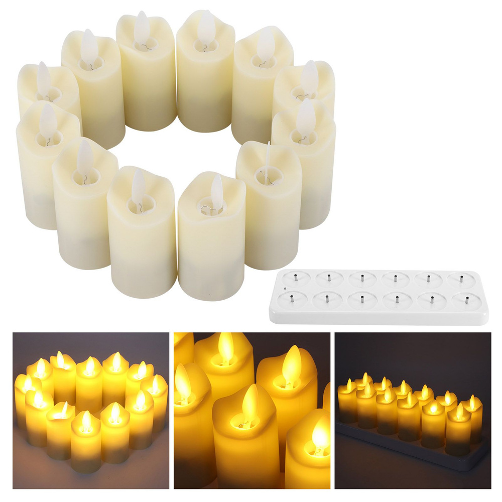 Перезаряжаемая электронная свеча 100-240 В (с дистанционным управлением ...