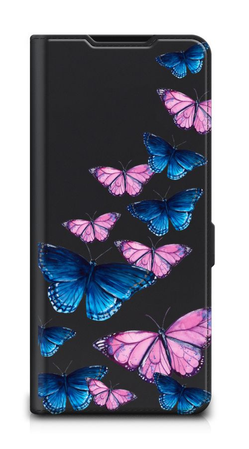 Чехол-книжка на Honor X8B / Хонор X8B с принтом "Летящие вверх бабочки ...