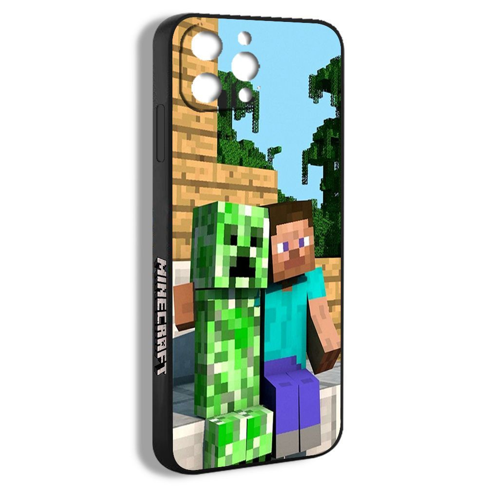 чехол для смартфона Подходит для iPhone 13 Pro Max Minecraft Майнкрафт Стив  Крипер HTB03 - купить с доставкой по выгодным ценам в интернет-магазине  OZON (1016624207)