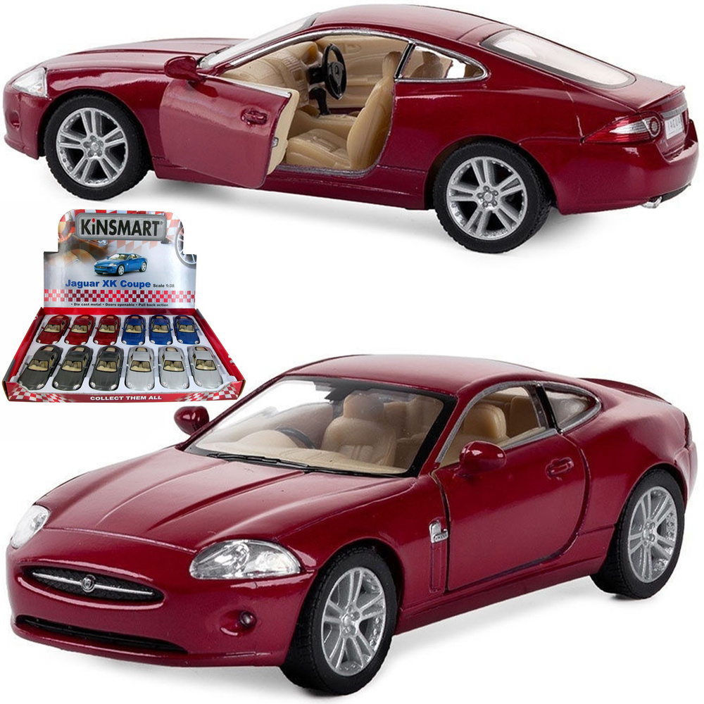 Металлическая машинка Kinsmart 1:38 Jaguar XK Coupe, инерционная / Бордовый  - купить с доставкой по выгодным ценам в интернет-магазине OZON (699568380)