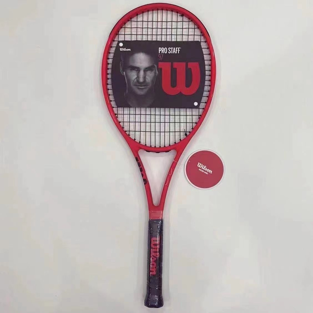 Теннисная ракетка, WILSON/PRO/STAFF97Federer full carbon, тренировочная ...