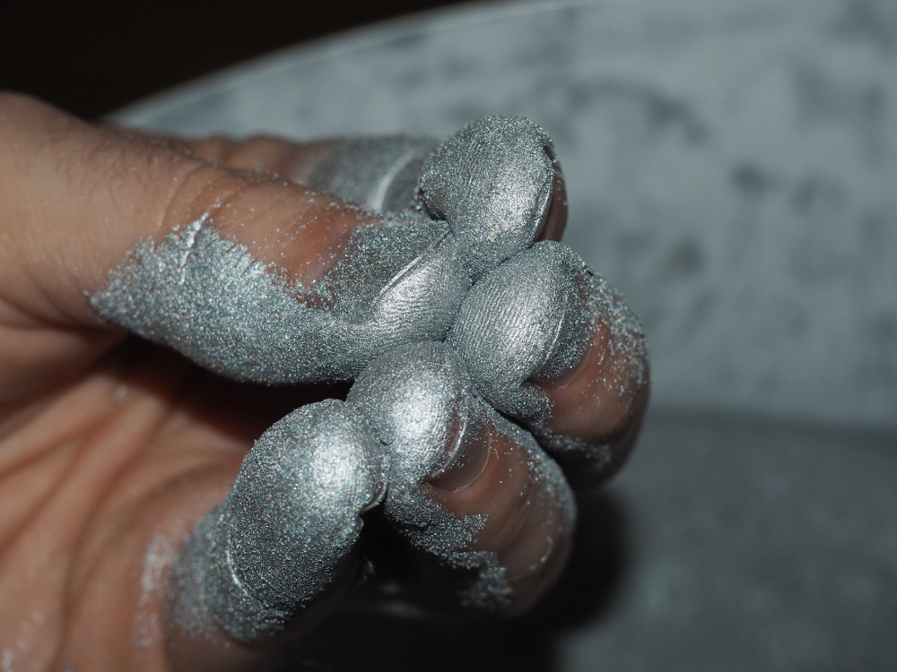 Порошок "серебрянка" 25 гр, пигмент алюминиевый (металлическая алюминиевая пудра) для краски  #1