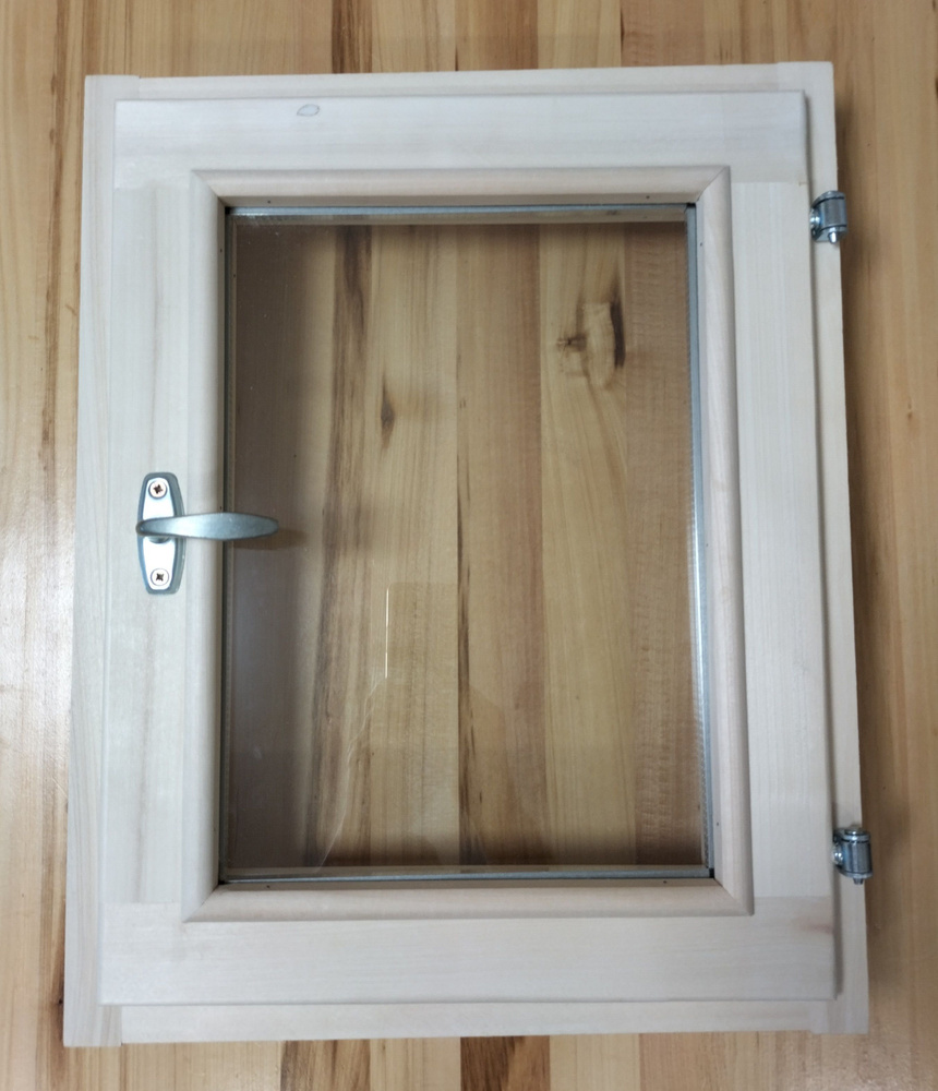 Окно(форточка) 50*40 из лиственных пород древесины ,петли справа, ФУРНИТУРА ЦИНК  #1
