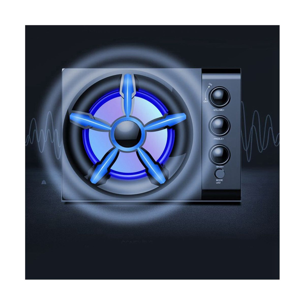 Bluetooth Veion D-215 Мини-динамик для ноутбука 2.1 Кабель сабвуфера o ...