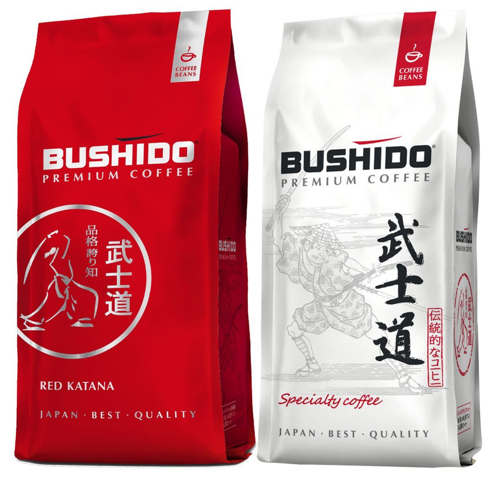 Кофе в зернах Bushido набор (Red Katana + Specialty Coffee), 227 х 2шт. Арабика  #1