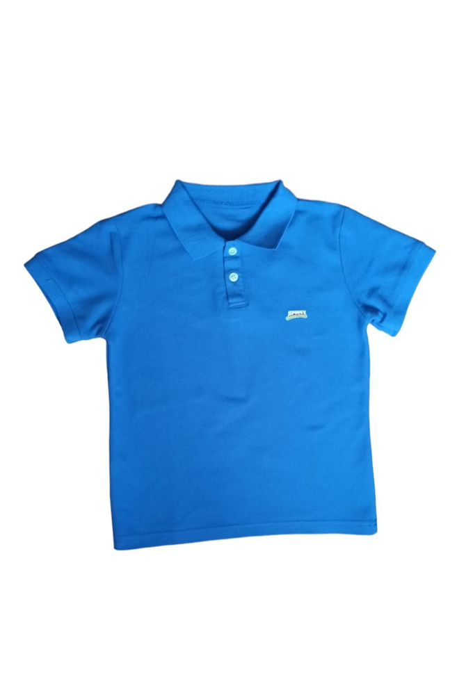 Поло, размер 32, цвет светло-синий, синий, хлопок 95%, эластан 5% ...