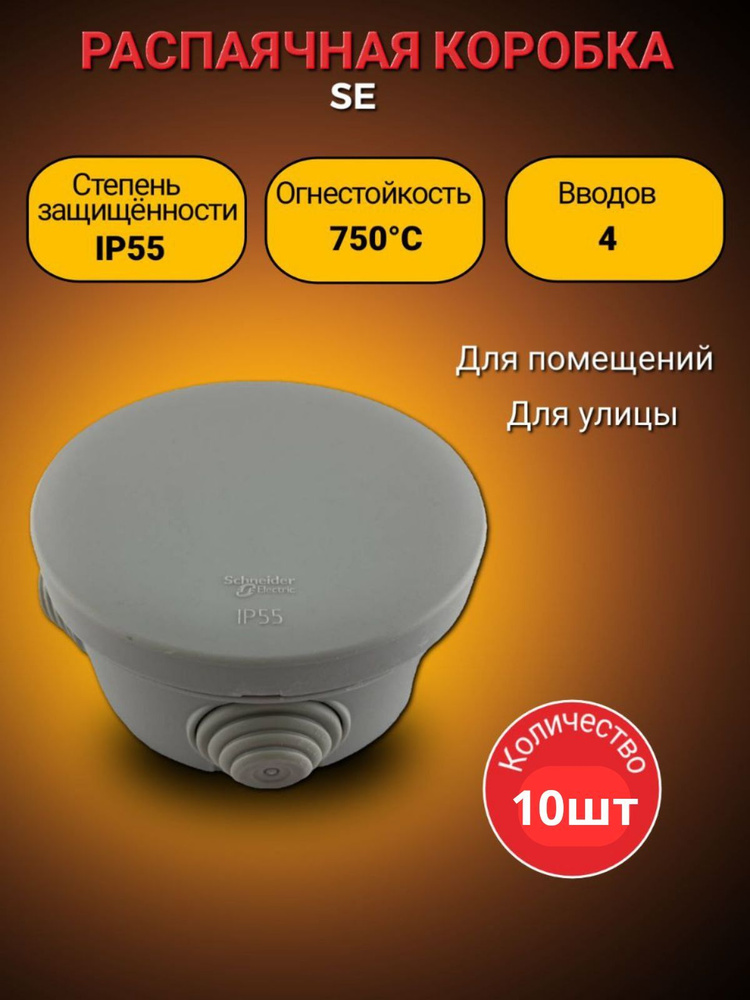 Распределительная коробка Schneider Electric ОП 85x45 IP55 IMT35094 #1