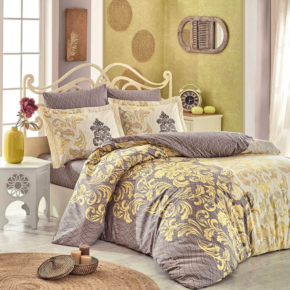 Постельное белье 1,5 спальное Hobby Home Collection MIRELLA CAPUCINO, хлопковый поплин, Турция  #1