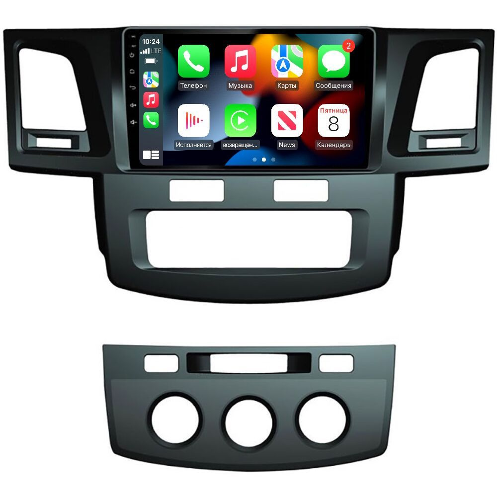 Магнитола CRS-300 Toyota Hilux, Fortuner 1 2005-2015 - Android 13 - CarPlay - IPS - DSP 36 полос - Кулер #1