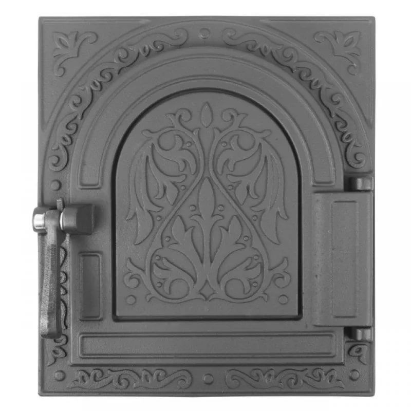 Дверца топочная чугунная герметичная ДТГ-11 "Очаг-2" (325*365 мм) рисунок "Варвара"  #1