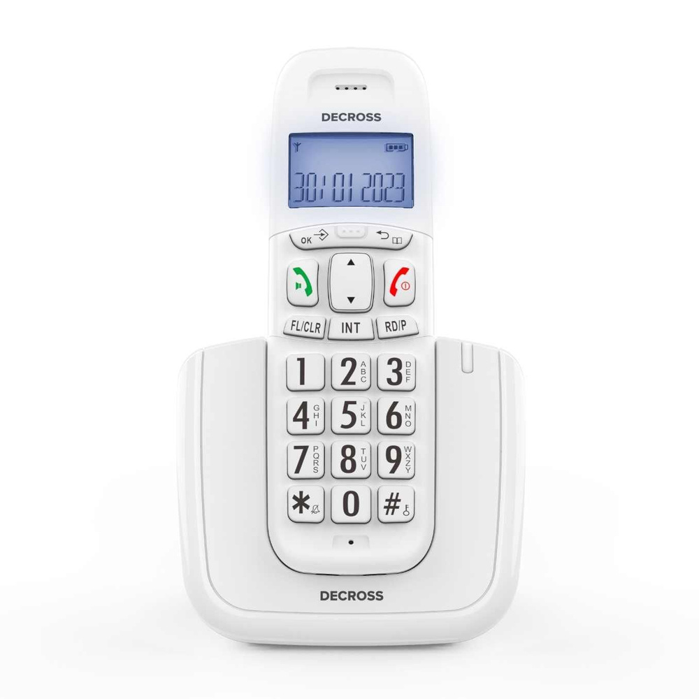 Радиотелефон DECT DECROSS DC1004W белый - купить с доставкой по выгодным  ценам в интернет-магазине OZON (1074851853)