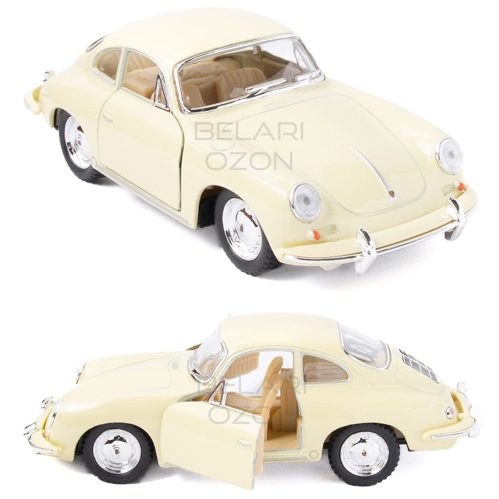 Машинка металлическая Kinsmart 1:36 Porsche 356 B Carrera 2 (Порше 356  Каррера 2) KT5398D инерционная, двери открываются / Бежевый - купить с  доставкой по выгодным ценам в интернет-магазине OZON (586144205)