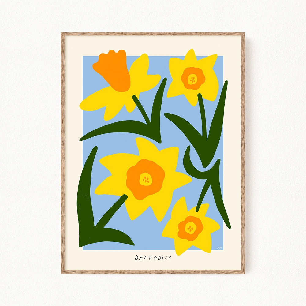 Постер с цветами "Daffodils - Нарциссы", 40х50 см #1