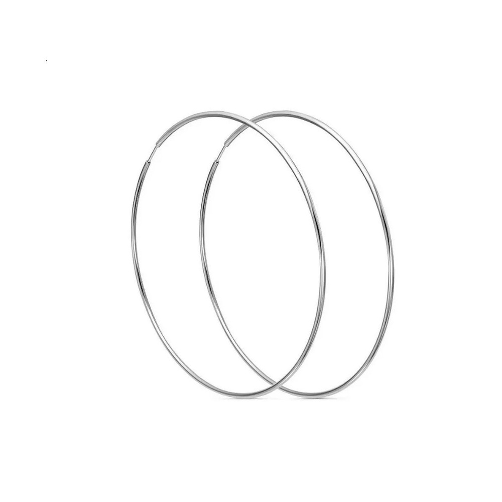 Серьги-кольца из серебра 925, диаметр 50 мм - купить с доставкой по ...