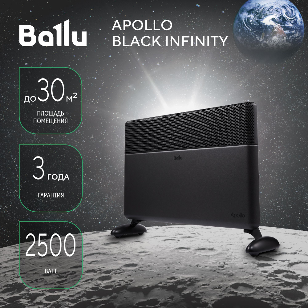 Конвектор электрический Ballu Apollo digital INVERTER Black Infinity BEC/ATI-2503  #1