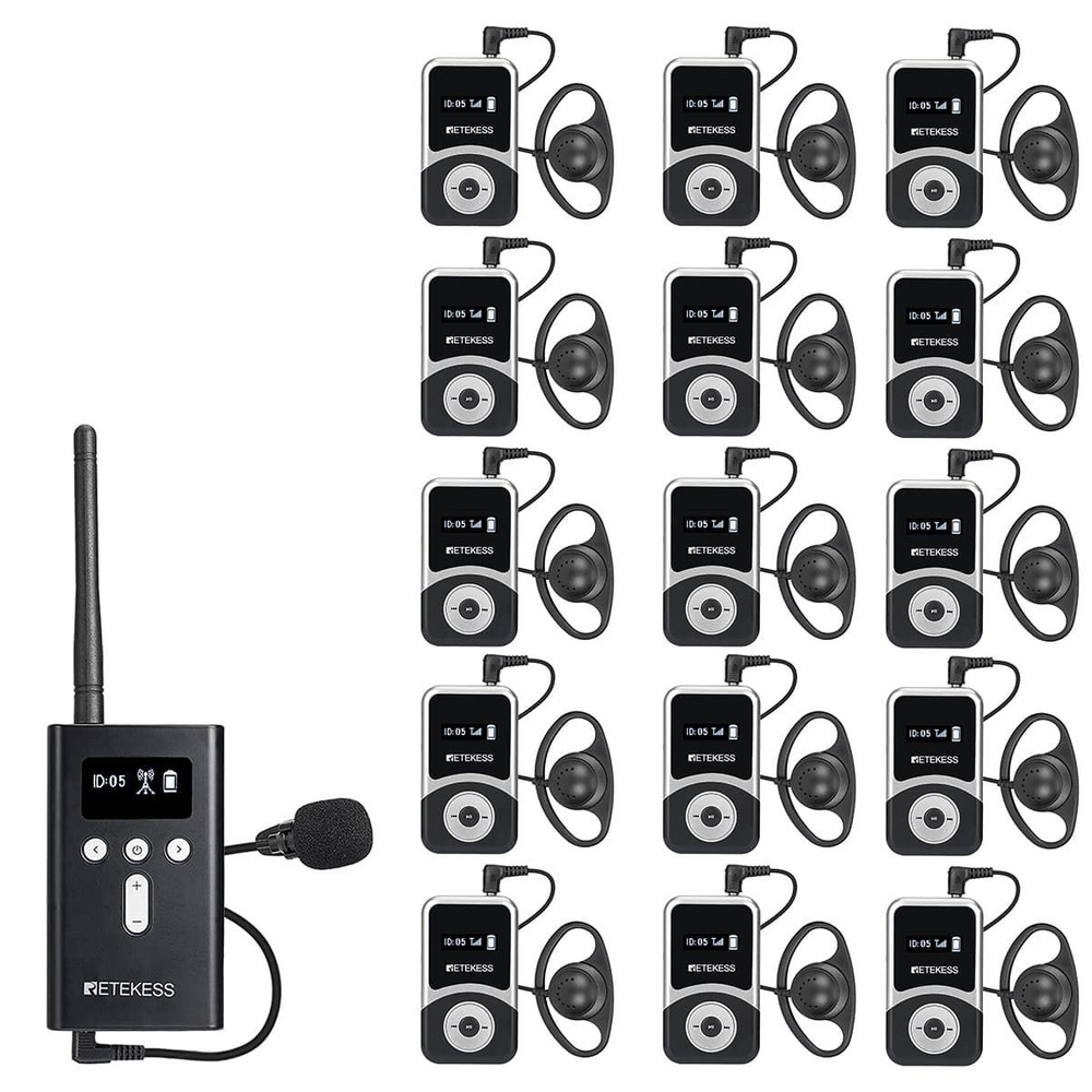 Конференц-микрофон,радиогид система на 15 экскурсантов,1 шт T130S Передатчик, 15 шт T131S Приемников #1