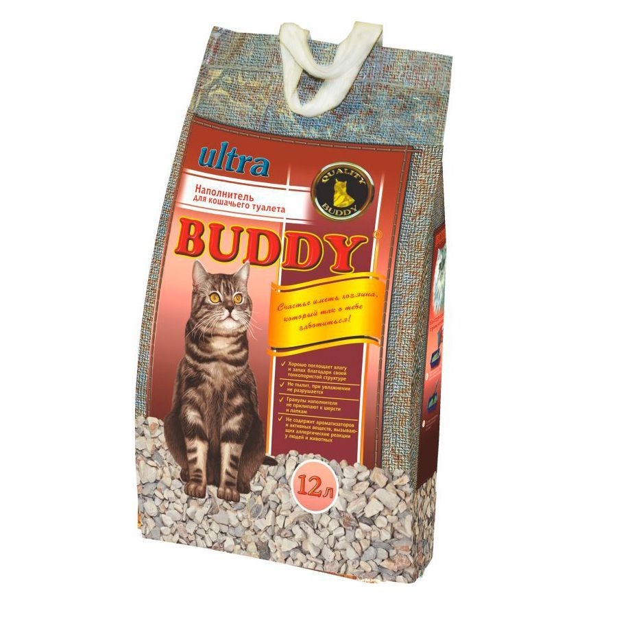 Наполнитель минеральный для кошачьего туалета Buddy УЛЬТРА для ...