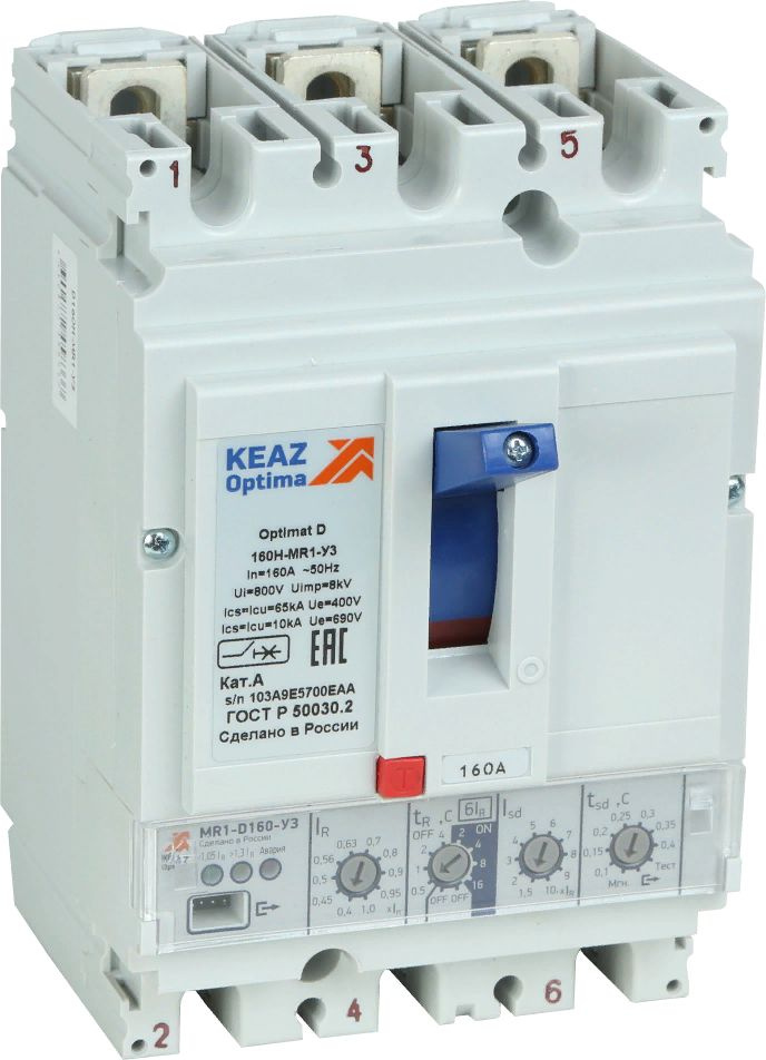 Купить Автоматический выключатель КЭАЗ OptiMat D250N-MR1-У3 3P 250А ...