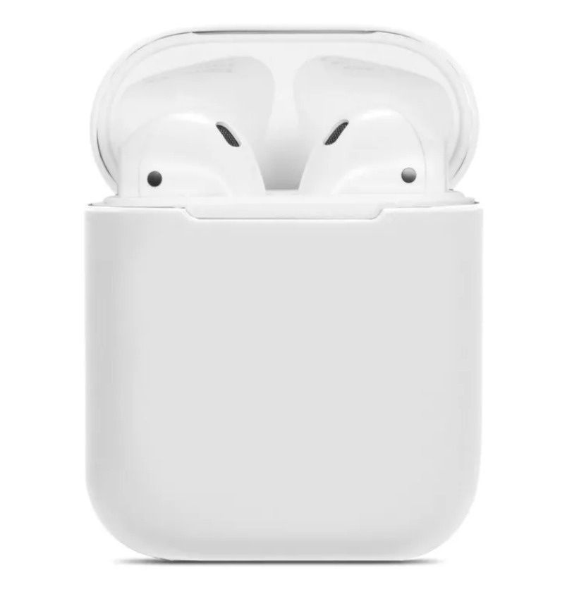 Чехол для наушников AirPods 1/2, белый #1